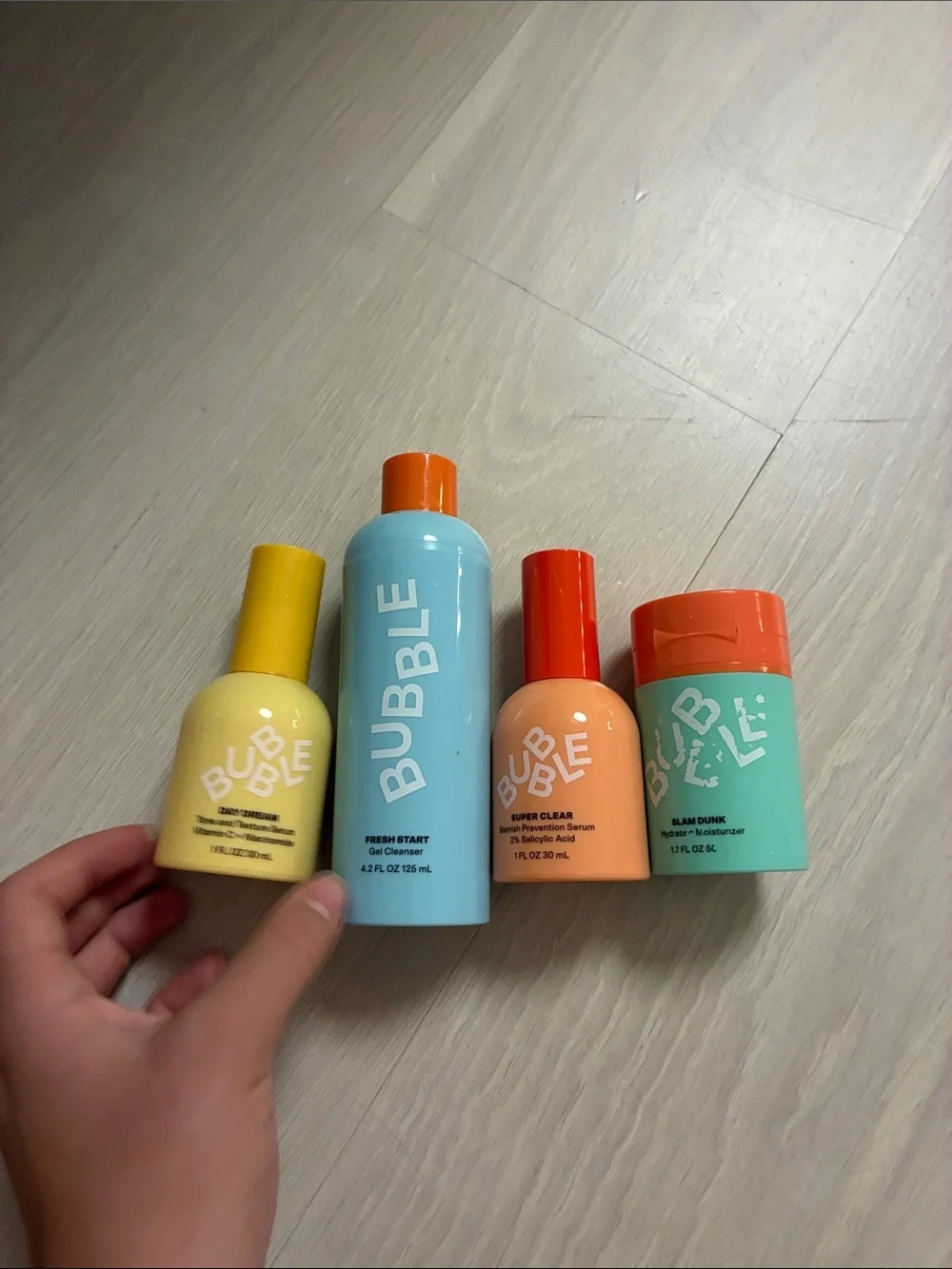 Bubble Kids Hair & Skin Set - Blue, Yellow, Peach, Teal